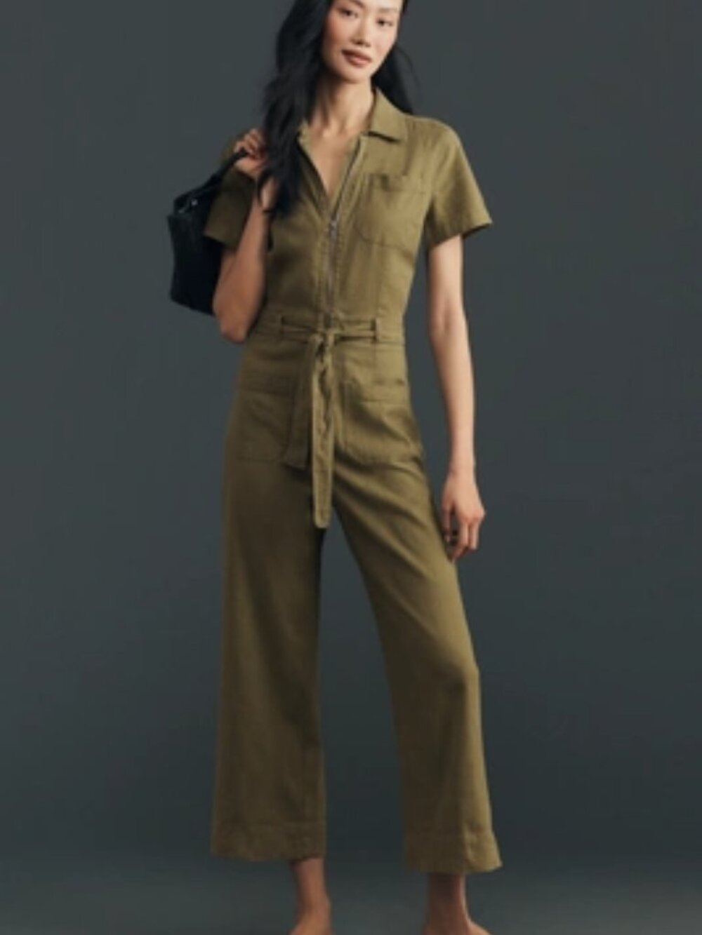NWT Maeve Colette Linen Stretch Jumpsuit - Size 14